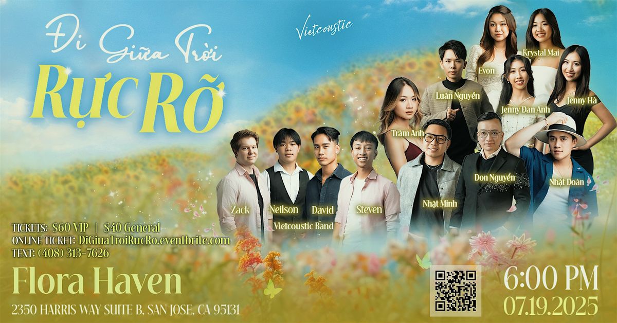 Vietcoustic Liveshow: Đi Giữa Trời Rực Rỡ, 19 July | Event in San Jose | AllEvents