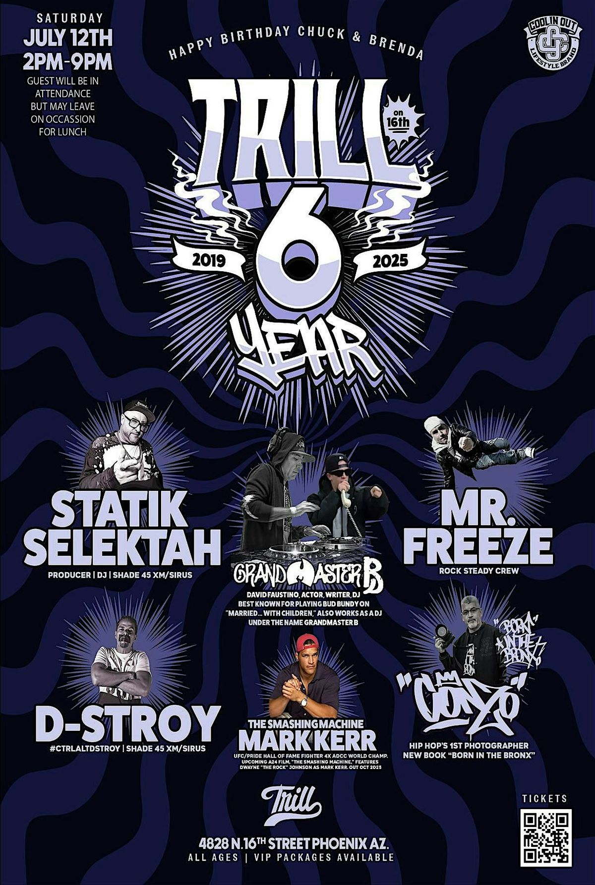 Trill 6 Year Anniversary Jam w/ Statik Selektah, David Faustino, D-Stroy,, 12 July | Event in phoenix | AllEvents