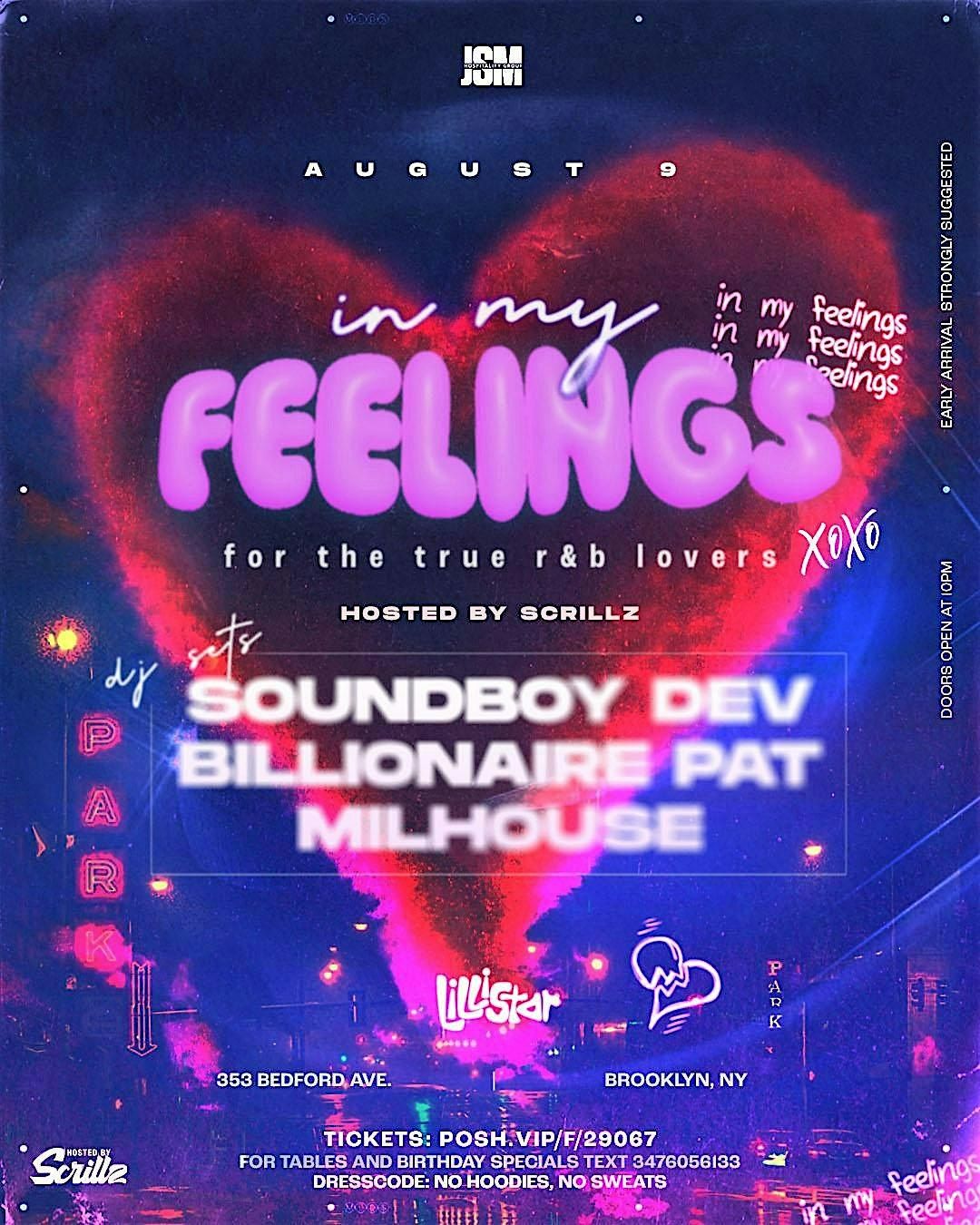 In My Feelings: A Party For The True R&B Lovers, 9 August | Event in Brooklyn | AllEvents