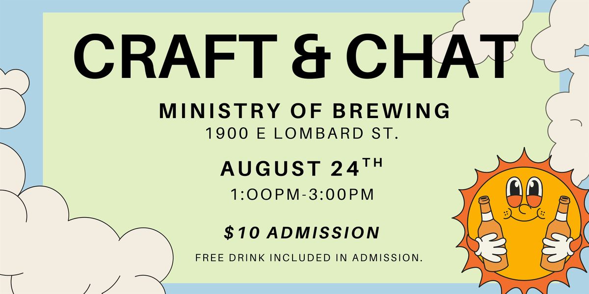 CRAFT & CHAT, 24 August | Event in Baltimore | AllEvents