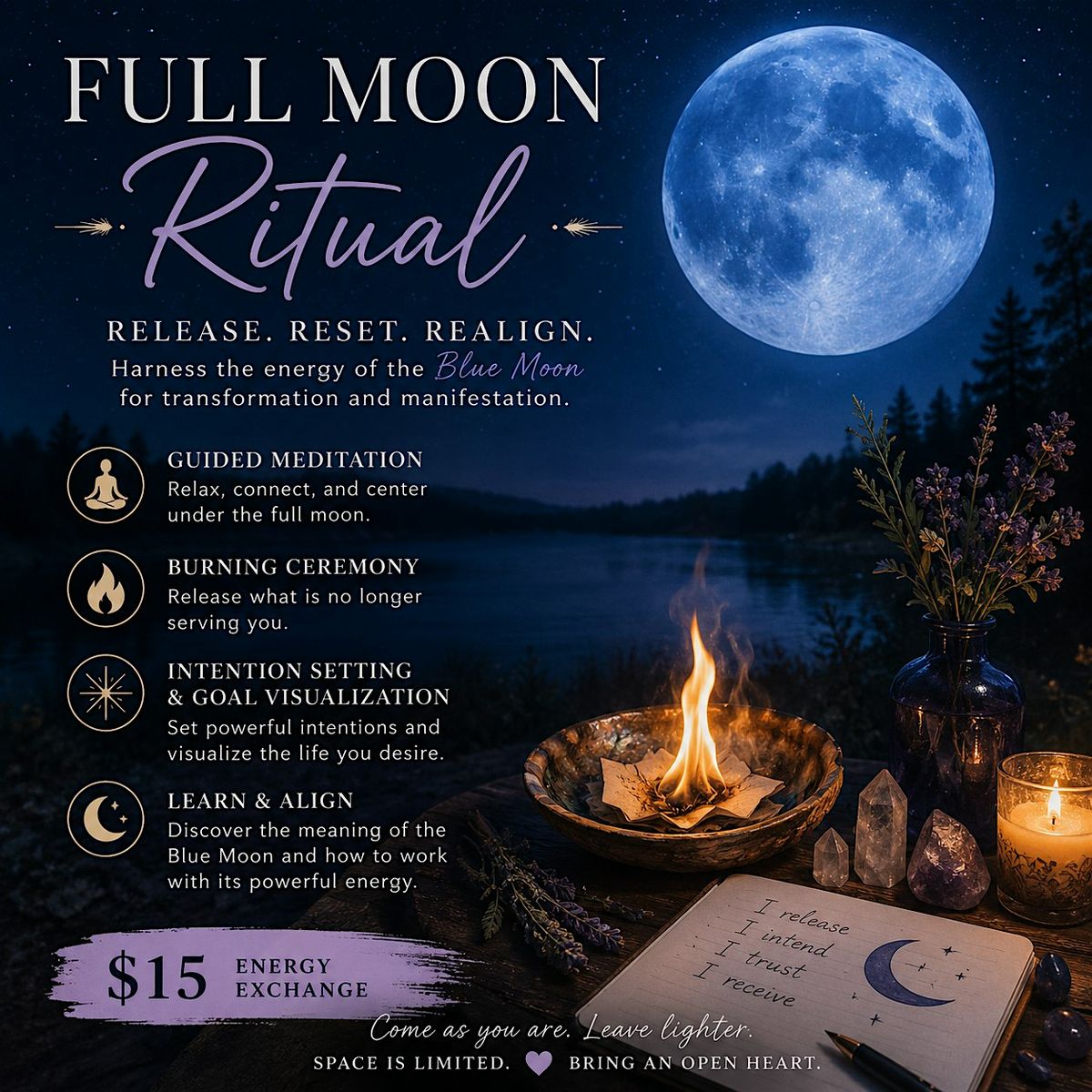 Full Blue Moon Ritual, The Rooted Ritual Apothecary, McHenry, 31 May ...