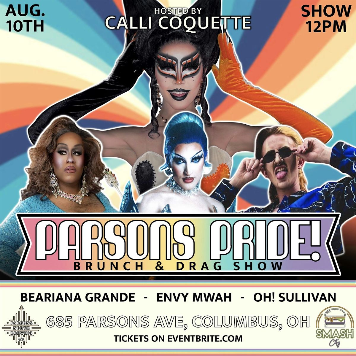 PARSONS PRIDE AUGUST!  Brunch and Drag Show, 10 August | Event in Columbus | AllEvents