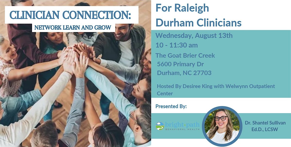 August Clinican Connection, 13 August | Event in Durham | AllEvents