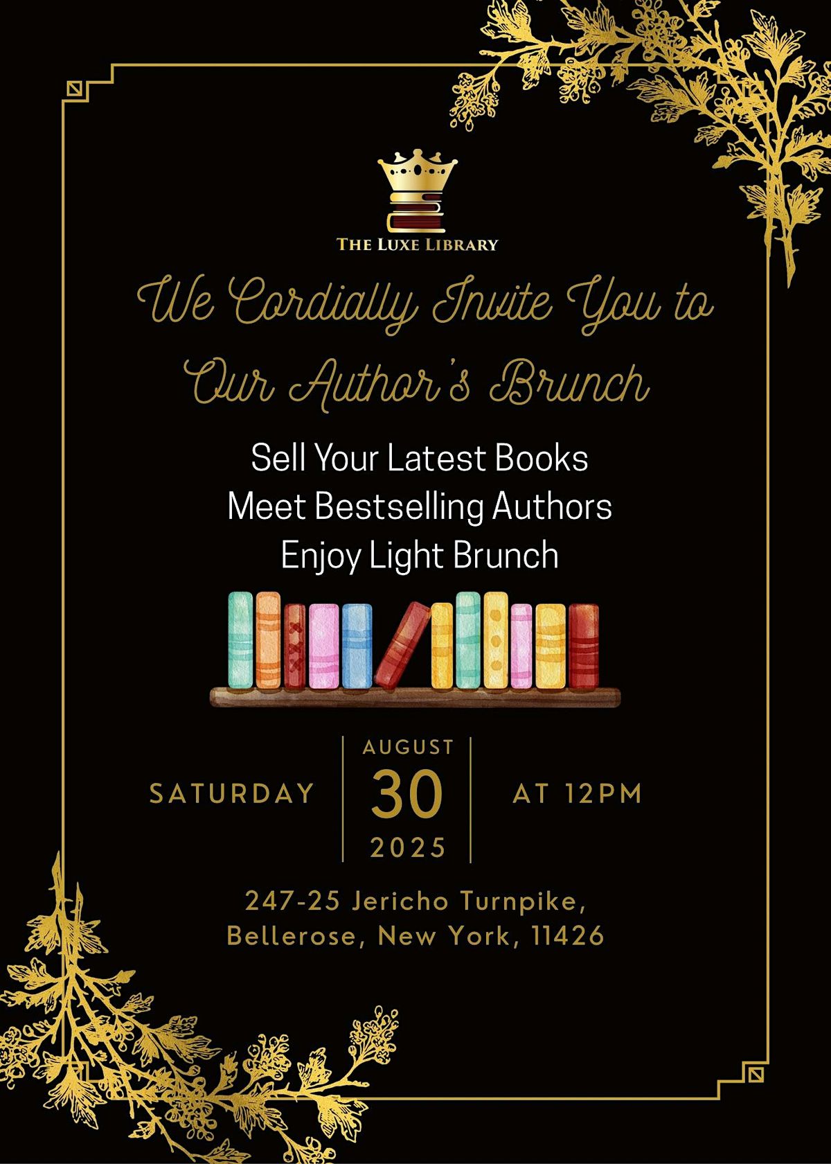 Author’s Brunch! At The Luxe Library, 30 August | Event in Bellerose | AllEvents