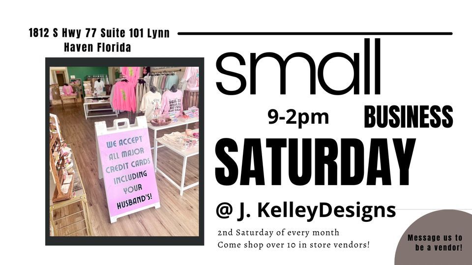 June Small Business Saturday Shopping Event, J.Kelley Designs Retail