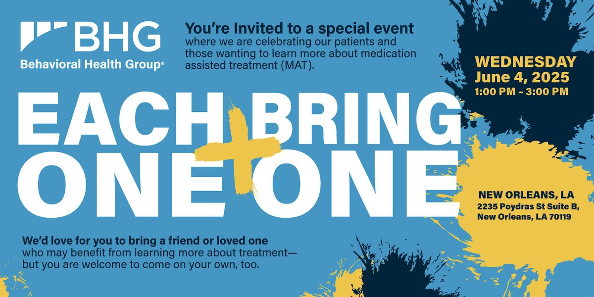Each One Bring One: Come for connection. Stay for recovery., 4 June | Event in New Orleans | AllEvents