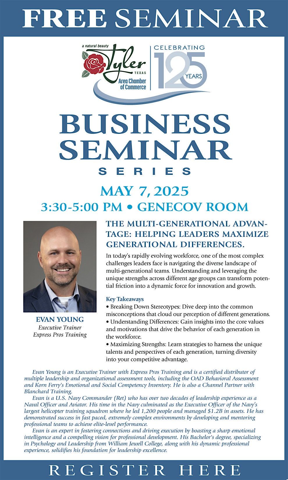 2025 BUSINESS LEADERS SERIES-FREE SEMINAR, 7 May | Event in Tyler | AllEvents
