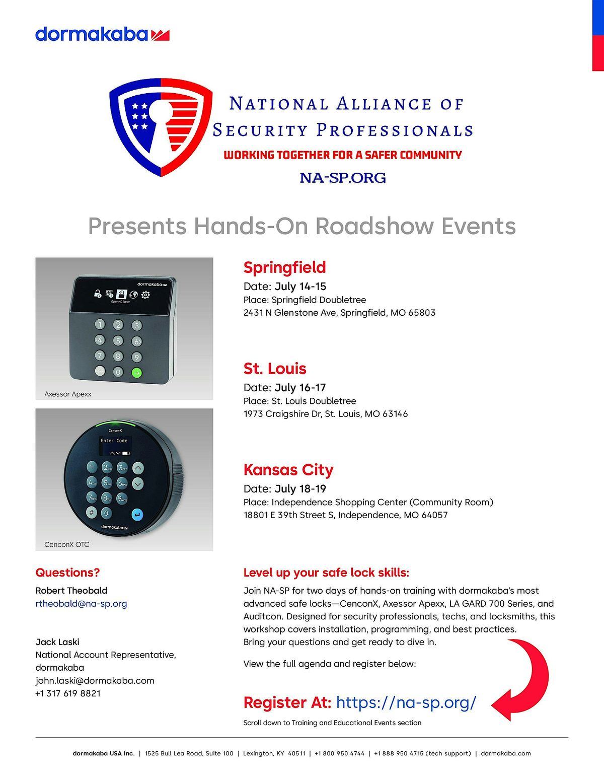 2-Day Dormakaba Safe Lock Factory Training – Springfield · STL · KC | Event in Springfield | AllEvents