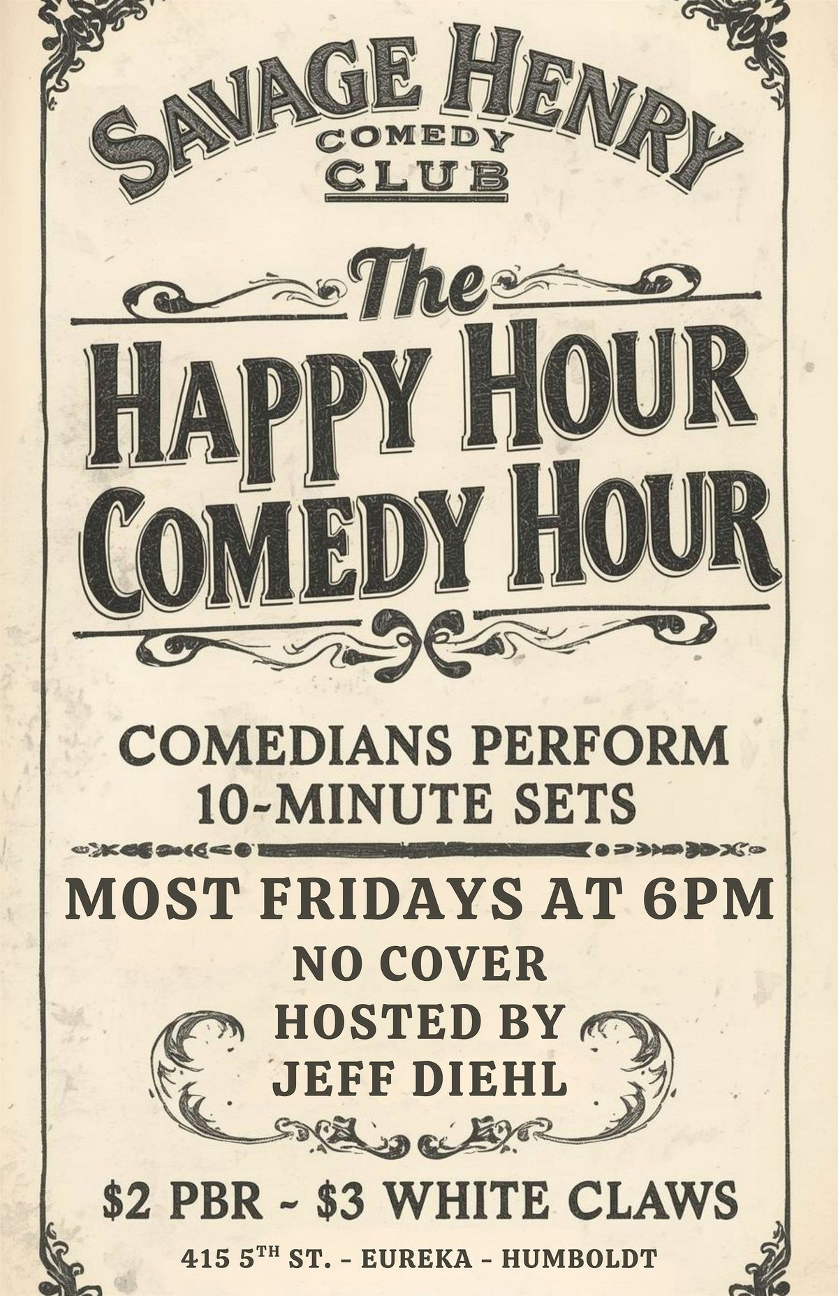 Copy of Copy of Happy Hour Comedy Hour, 28 November | Event in Eureka | AllEvents