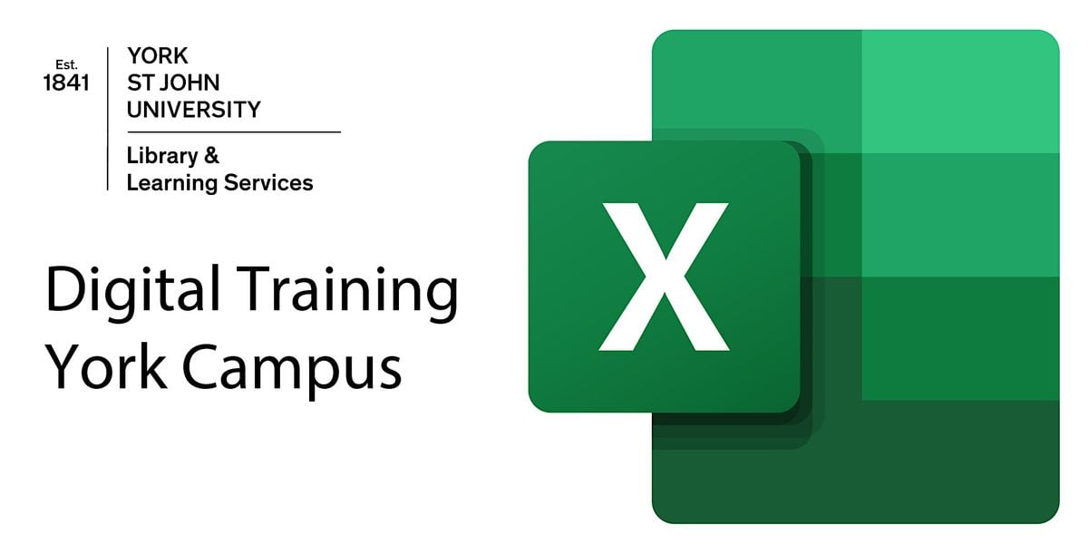 Excel1: Getting started (Tue 28 Oct 2025 15:00-16:00) - York FT208, 28 October | Event in York | AllEvents