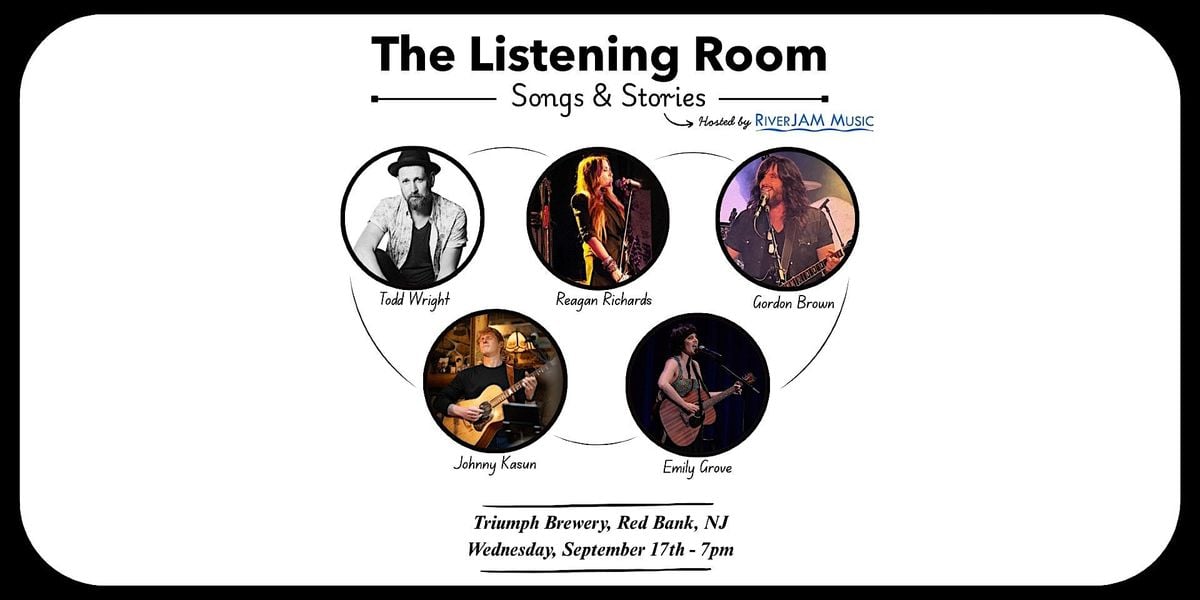 The Listening Room: Songs & Stories hosted by RiverJAM Music, 17 September | Event in Red Bank | AllEvents
