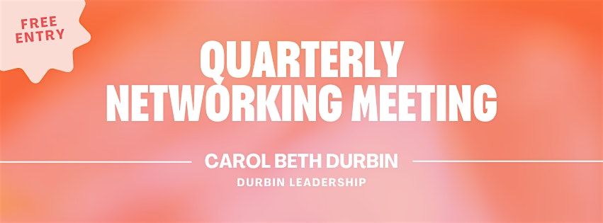 Quarterly Networking Meeting with Speaker Carol Beth Durbin, 16 September | Event in Decatur | AllEvents