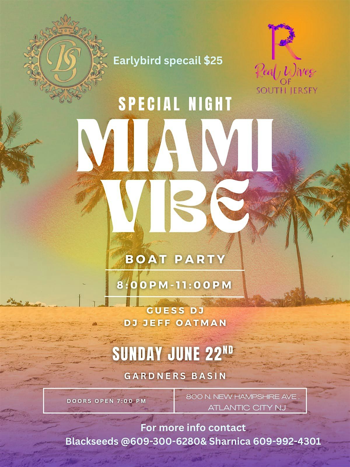 MIAMI VIBE Boat Party! ⛵, 22 June | Event in Atlantic City | AllEvents