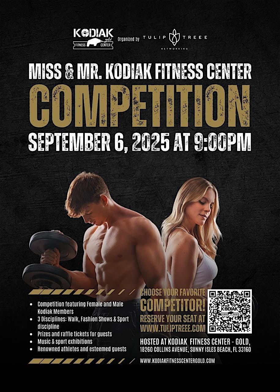 Miss & Mr. Kodiak Fitness Center, 6 September | Event in Sunny Isles Beach | AllEvents