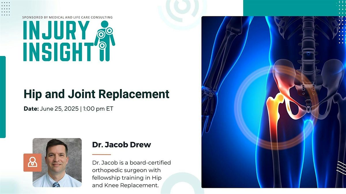 Hip and Joint Replacement, 25 June | Online Event | AllEvents