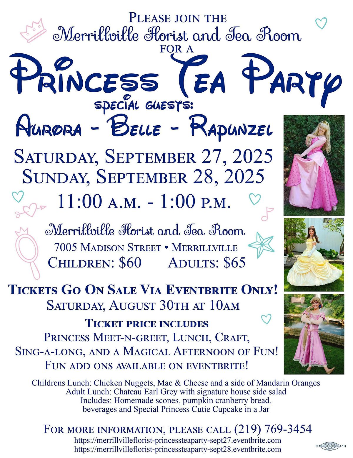 Princess Tea Party, 27 September | Event in Merrillville | AllEvents