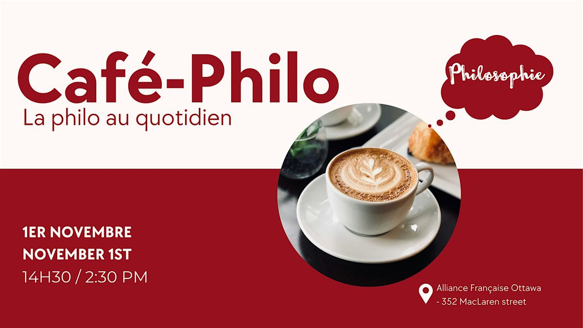 CAFÉ PHILO, 1 November | Event in Ottawa | AllEvents