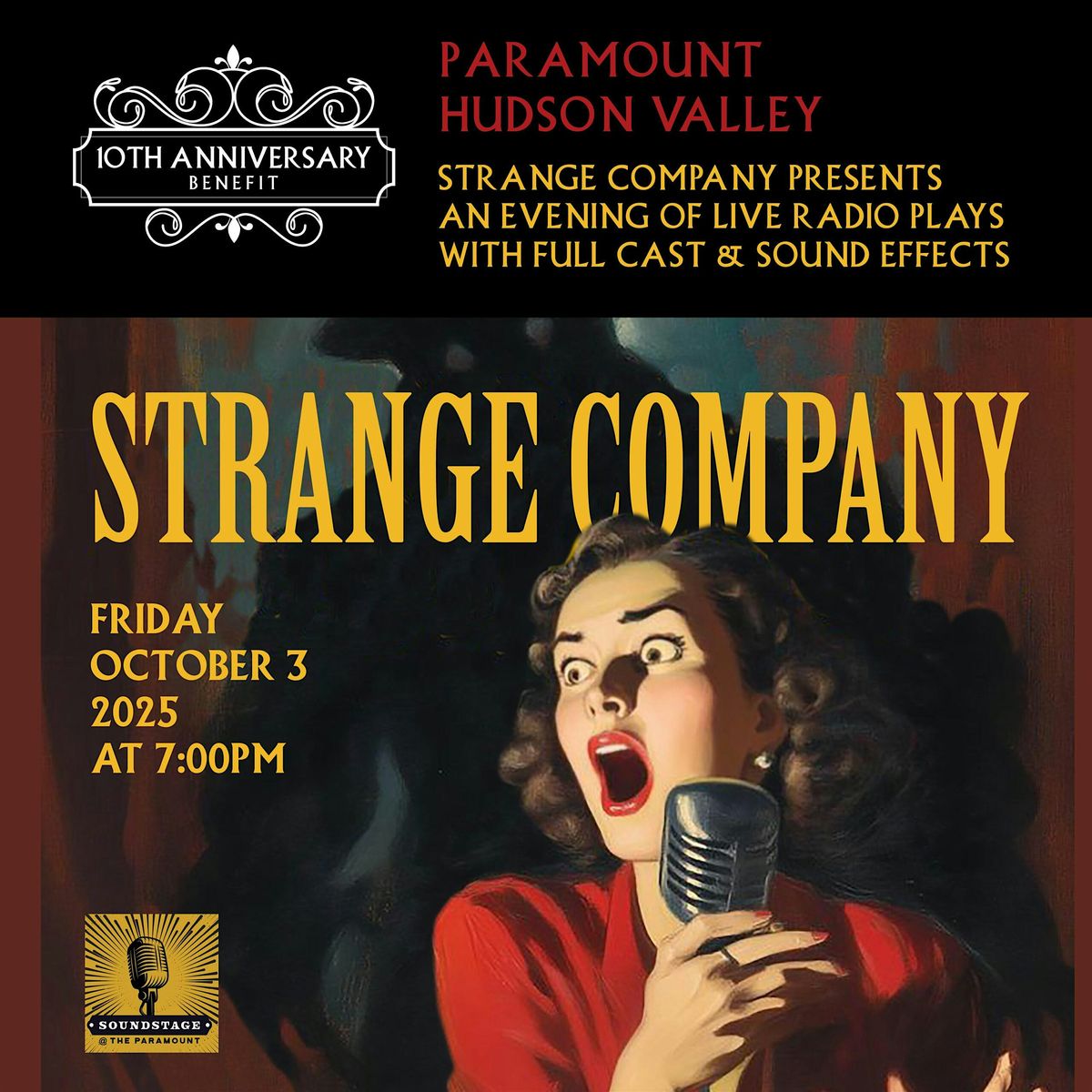 Soundstage at the Paramount: Strange Company presents An Evening of Radio P, 3 October | Event in Peekskill