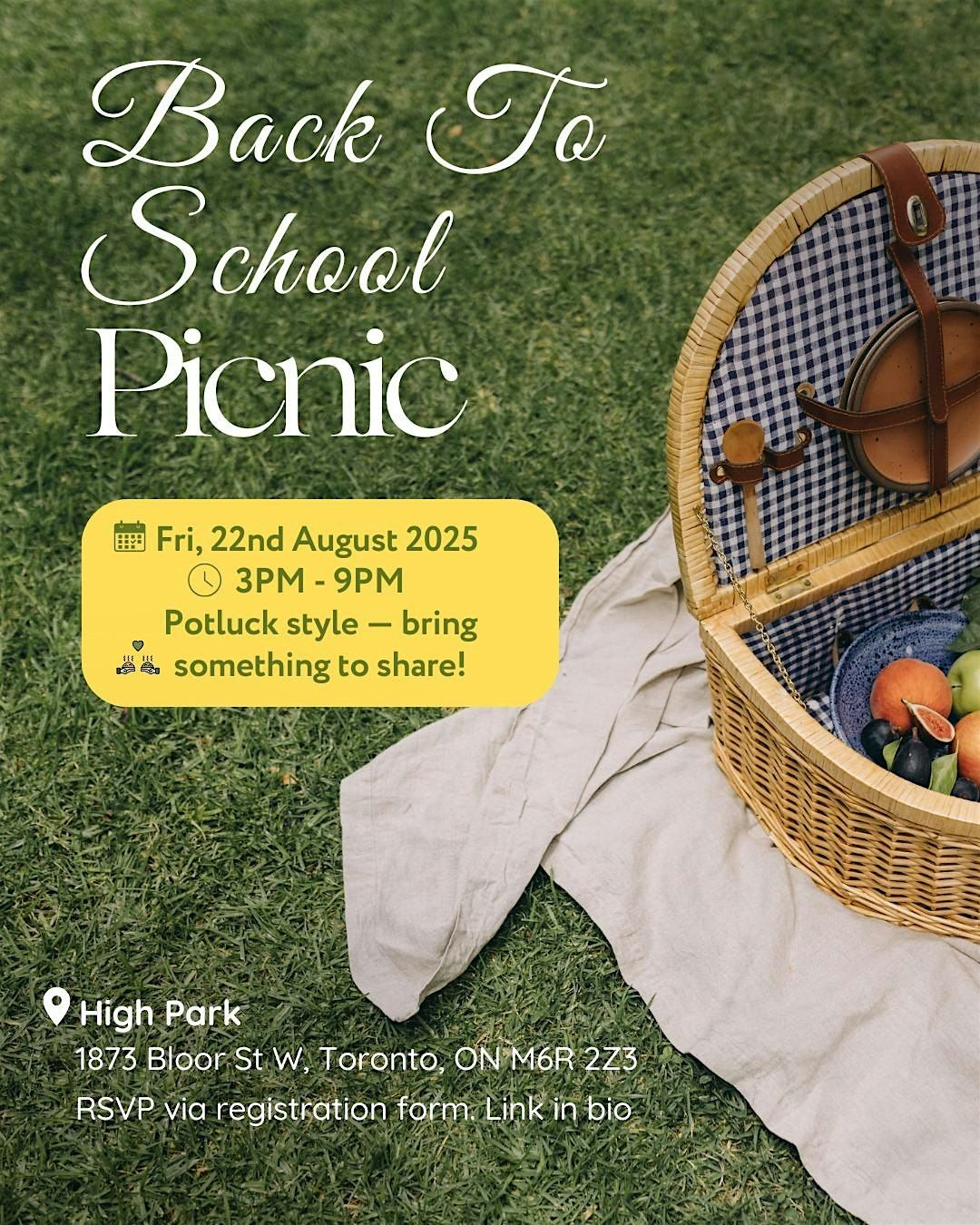 END OF SUMMER PICNIC, 22 August | Event in Toronto | AllEvents
