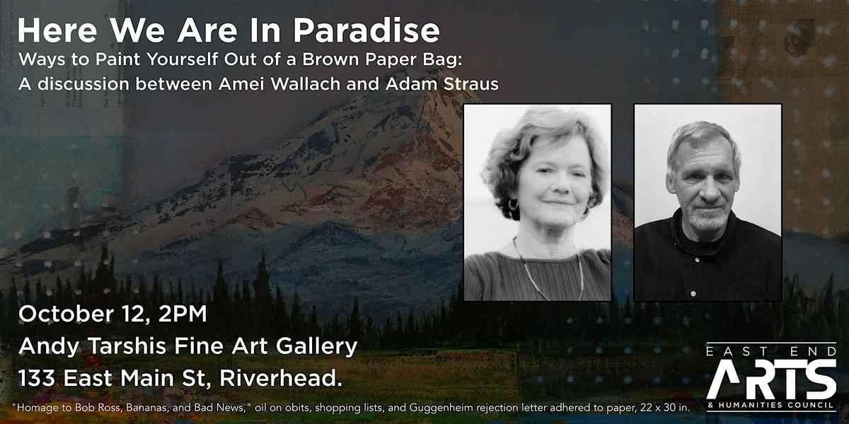 Gallery Talk between Amei Wallach and Adam Straus, 12 October | Event in RIVERHEAD | AllEvents