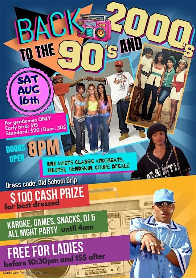BACK TO THE 90s & 2000s Afro Party!, 16 August | Event in Toronto | AllEvents