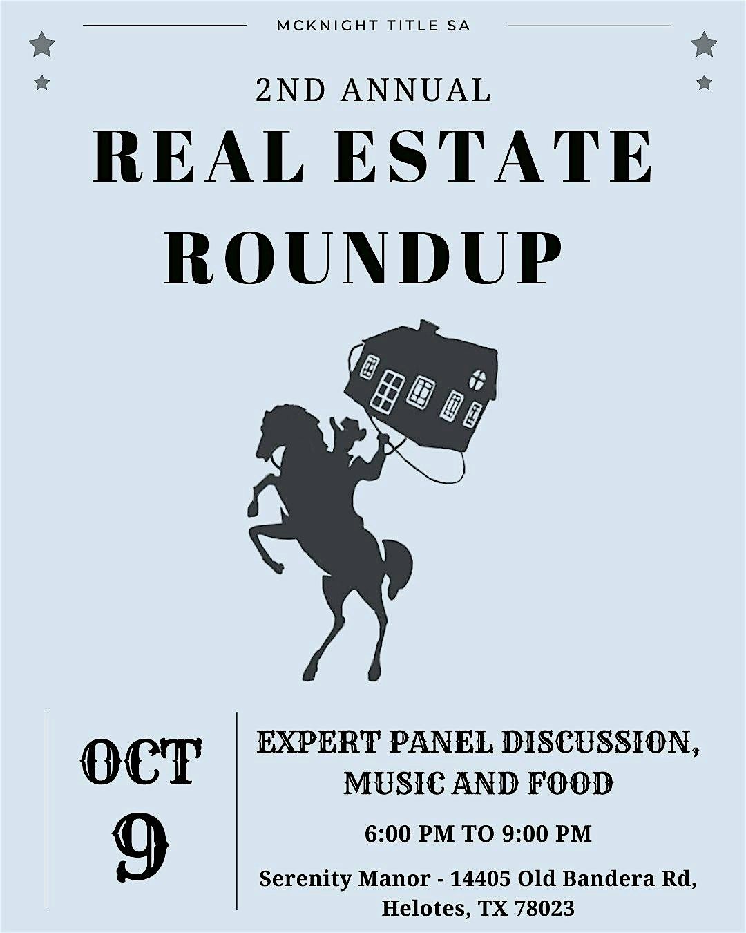 2nd Annual Real Estate Roundup, 9 October | Event in Helotes | AllEvents