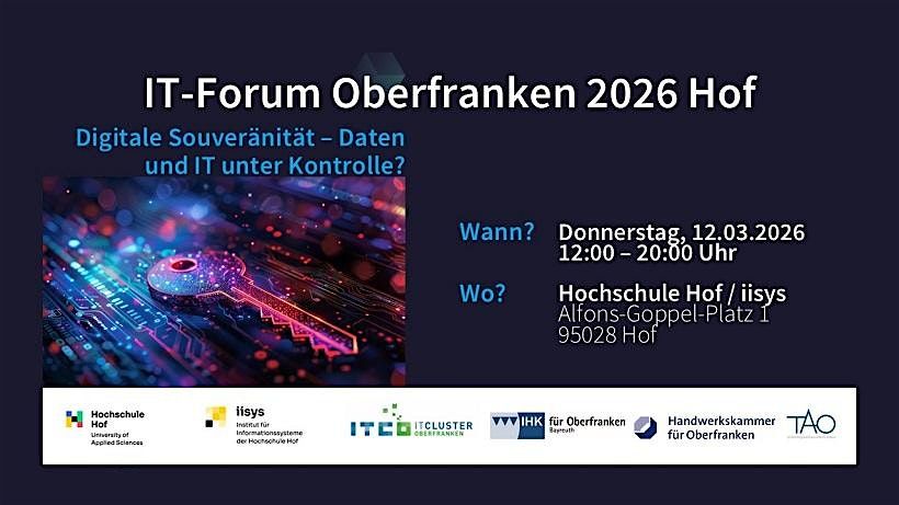 IT-Forum Oberfranken 2026, 12 March | Event in Hof | AllEvents