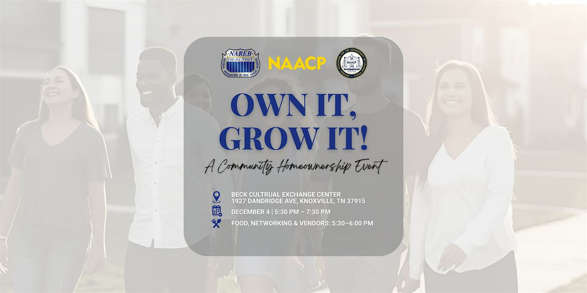Greater Knoxville Realtists: Own It, Grow It!, 4 December | Event in Knoxville | AllEvents