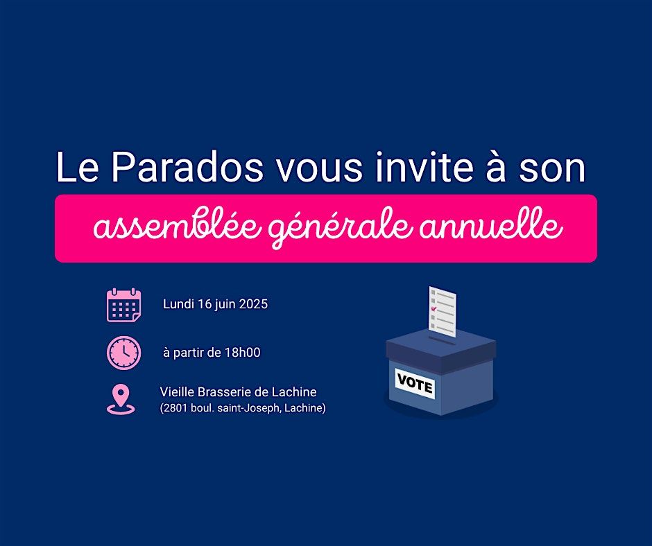 Assemblée générale annuelle du Parados, 16 June | Event in Montréal | AllEvents