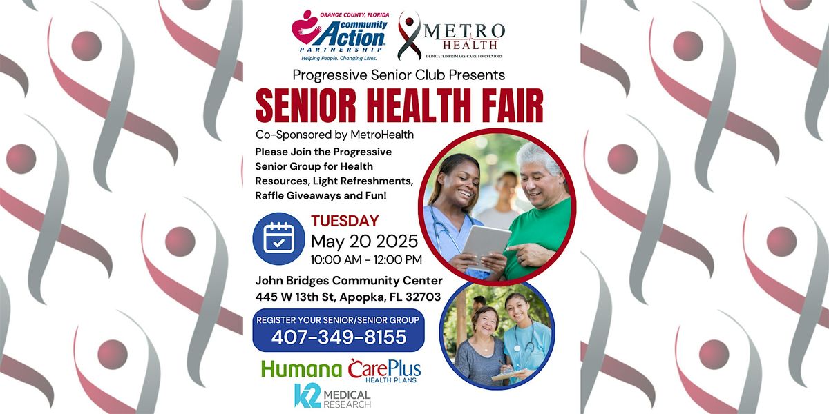 Free Metro Health Senior Health Fair at John Bridges Community Center, 20 May | Event in Apopka | AllEvents