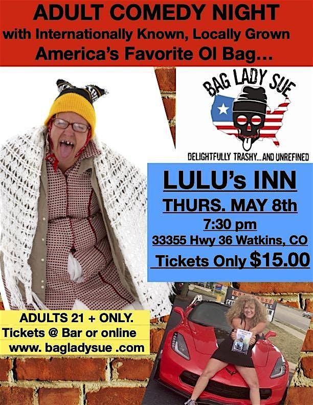 Bag Lady Sue, 8 May | Event in Watkins | AllEvents
