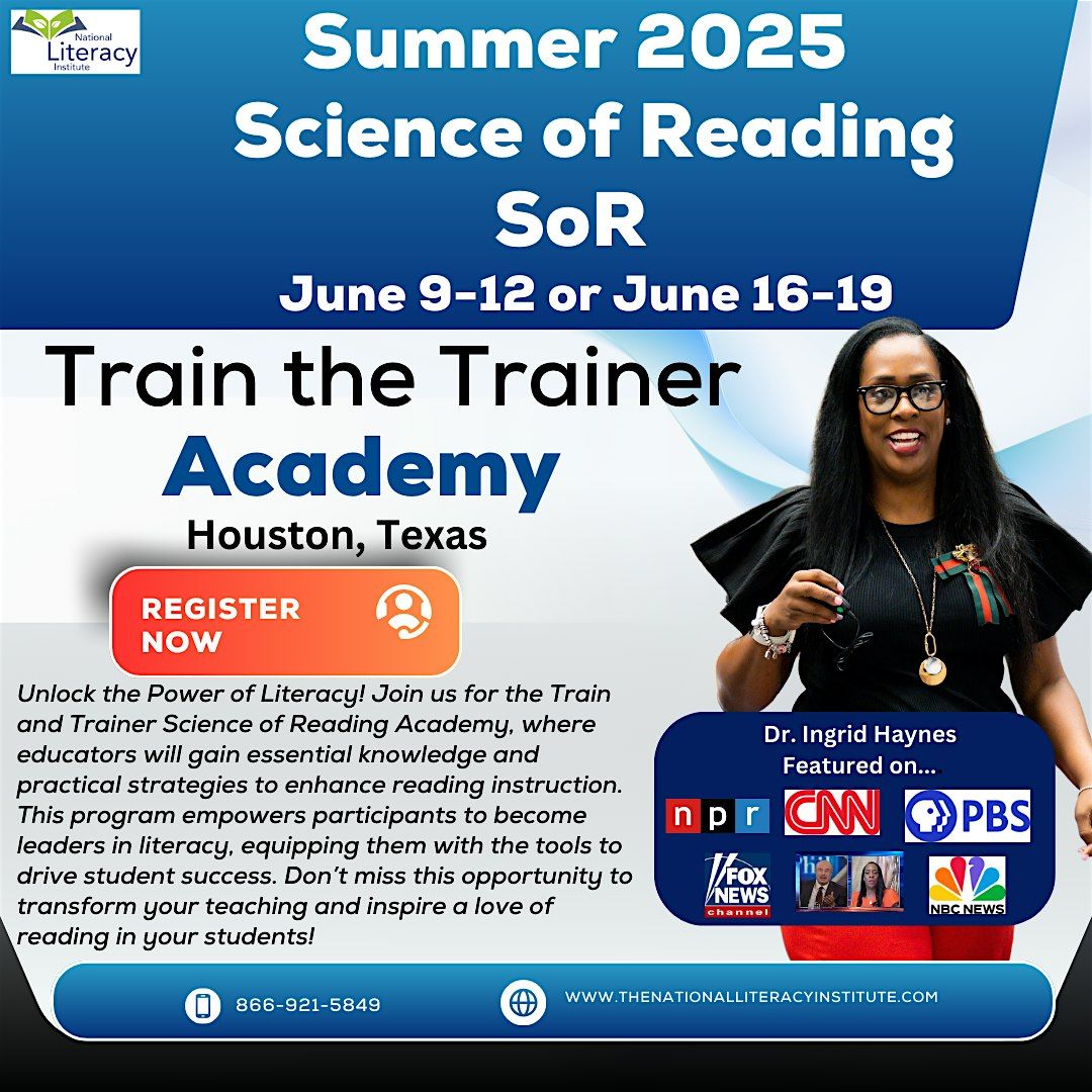 2025 Summer Exclusive SoR Train the Trainer Academy, 9 June | Event in Houston | AllEvents