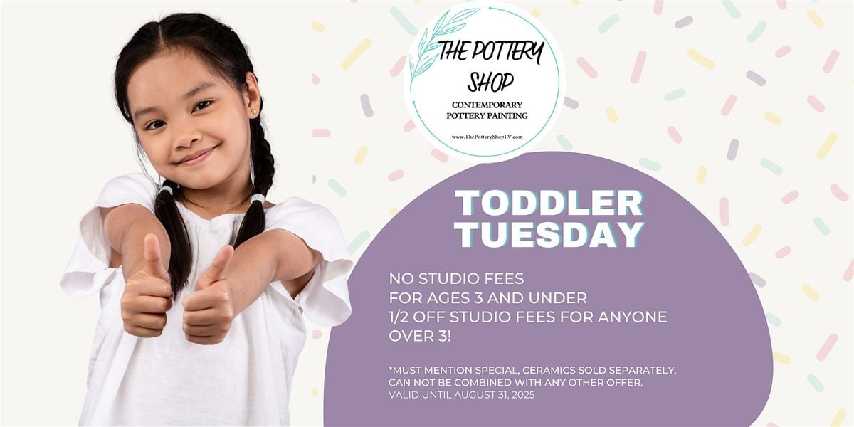 Toddler Tuesdays at The Pottery Shop, 5 August | Event in Las Vegas | AllEvents