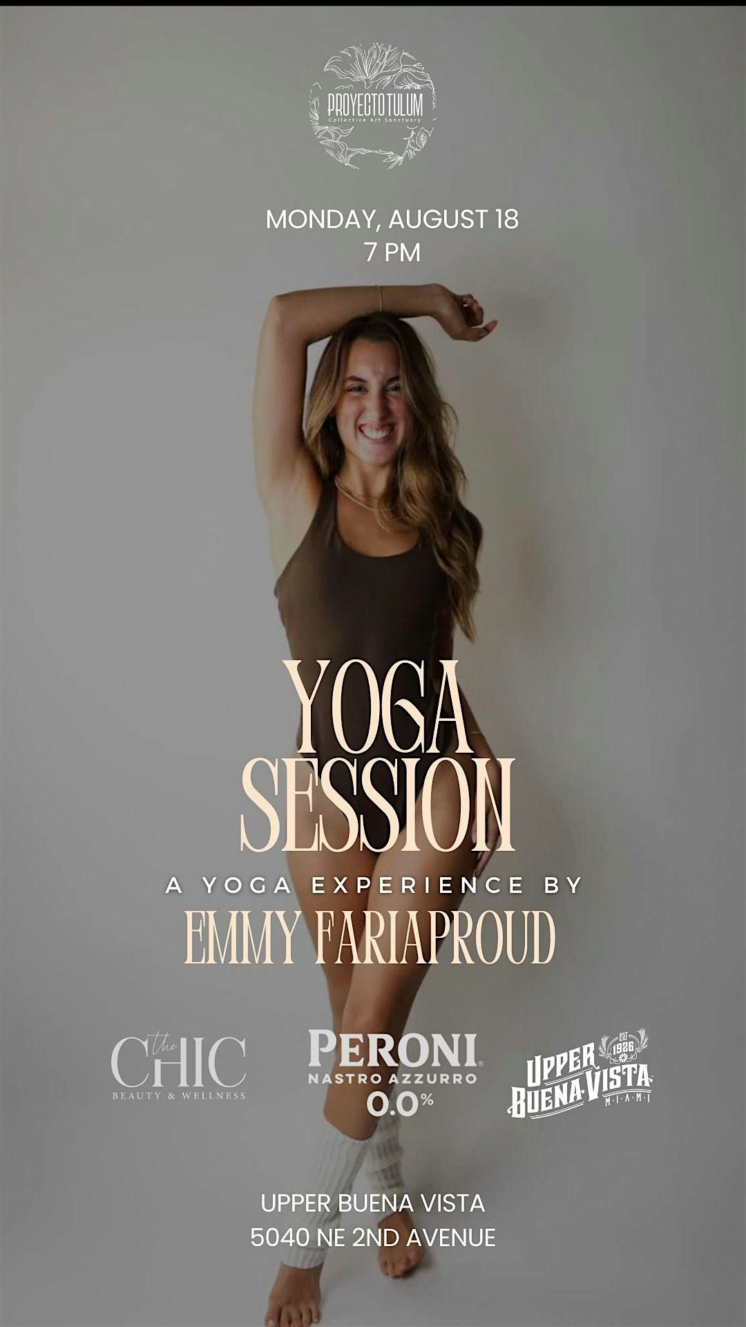 Yoga session by Emmy fariaproud | Proyecto Tulum community, 18 August | Event in Miami | AllEvents