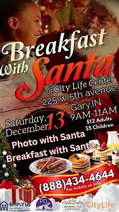 Picture & Breakfast w/ Santa, 13 December | Event in Gary | AllEvents