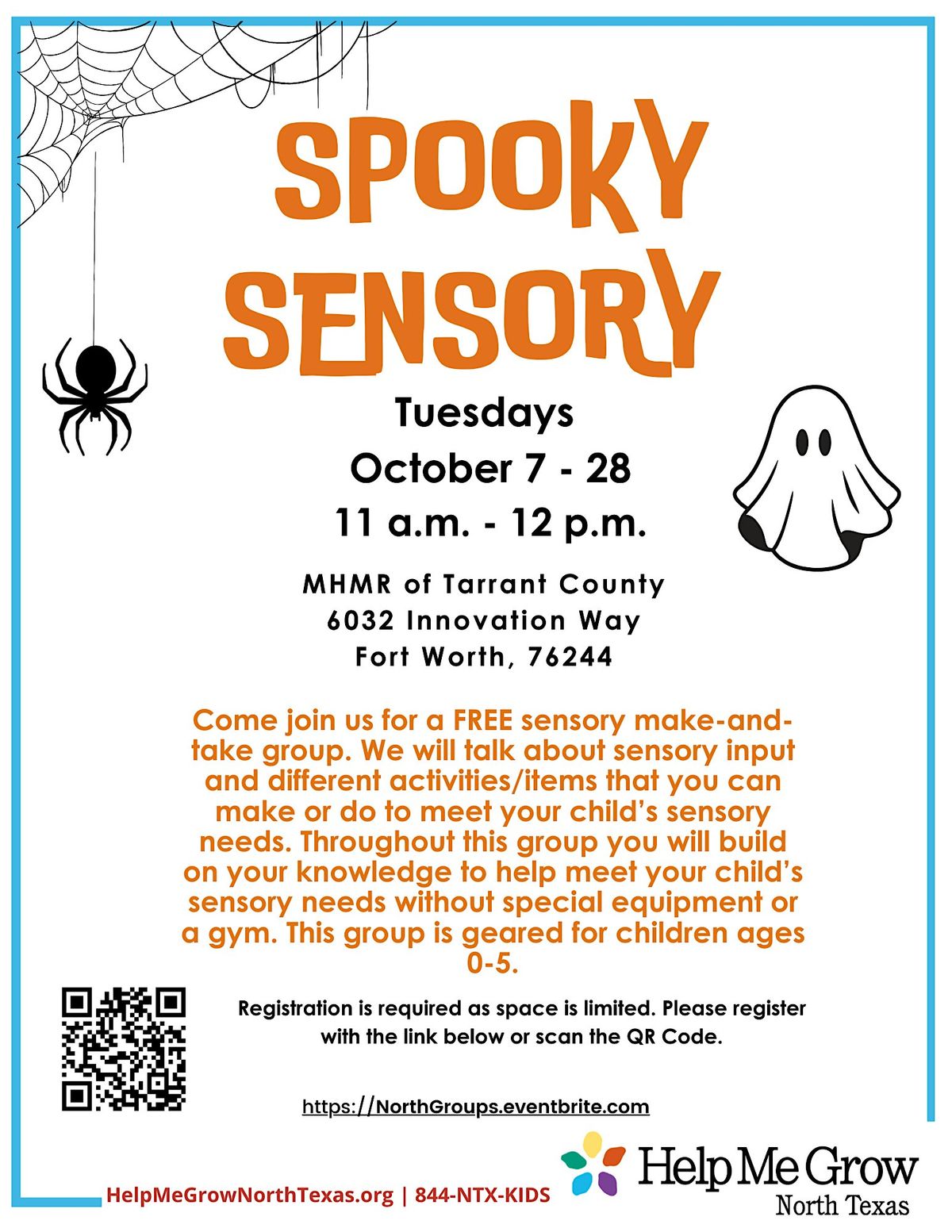 Face to Face Spooky Sensory Make and Take - North Center, 7 October | Event in Keller | AllEvents