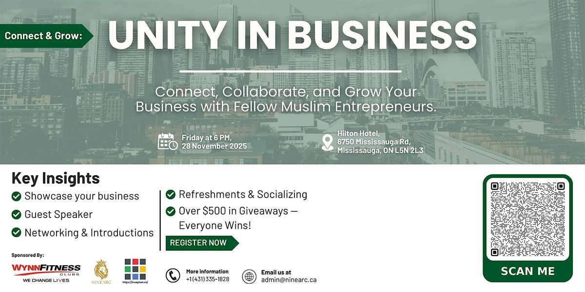 Connect & Grow: Unity in Business, 28 November | Event in Mississauga | AllEvents