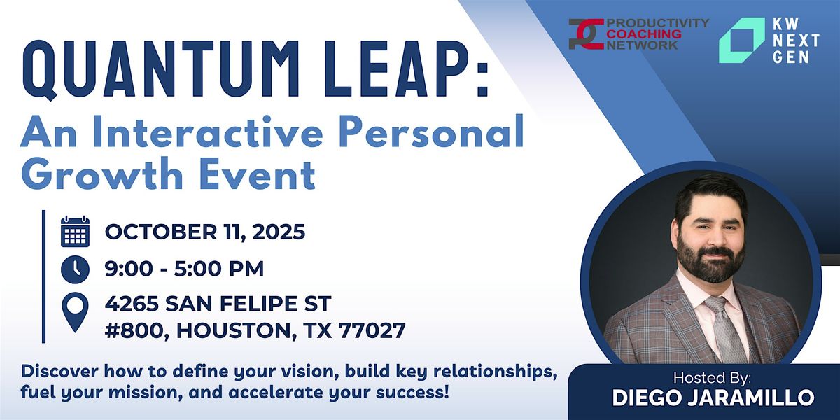 Quantum Leap: An Interactive Personal Growth Event, 22 October | Event in Houston | AllEvents