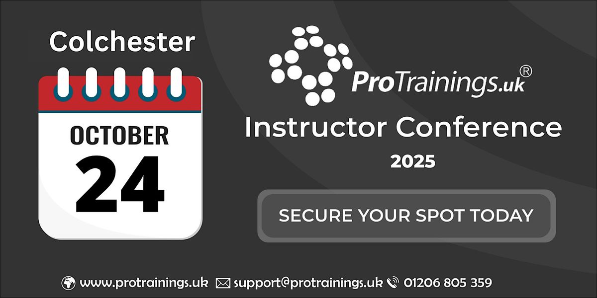 ProTrainings Colchester Conference - October 24th 2025, 24 October | Event in Colchester | AllEvents