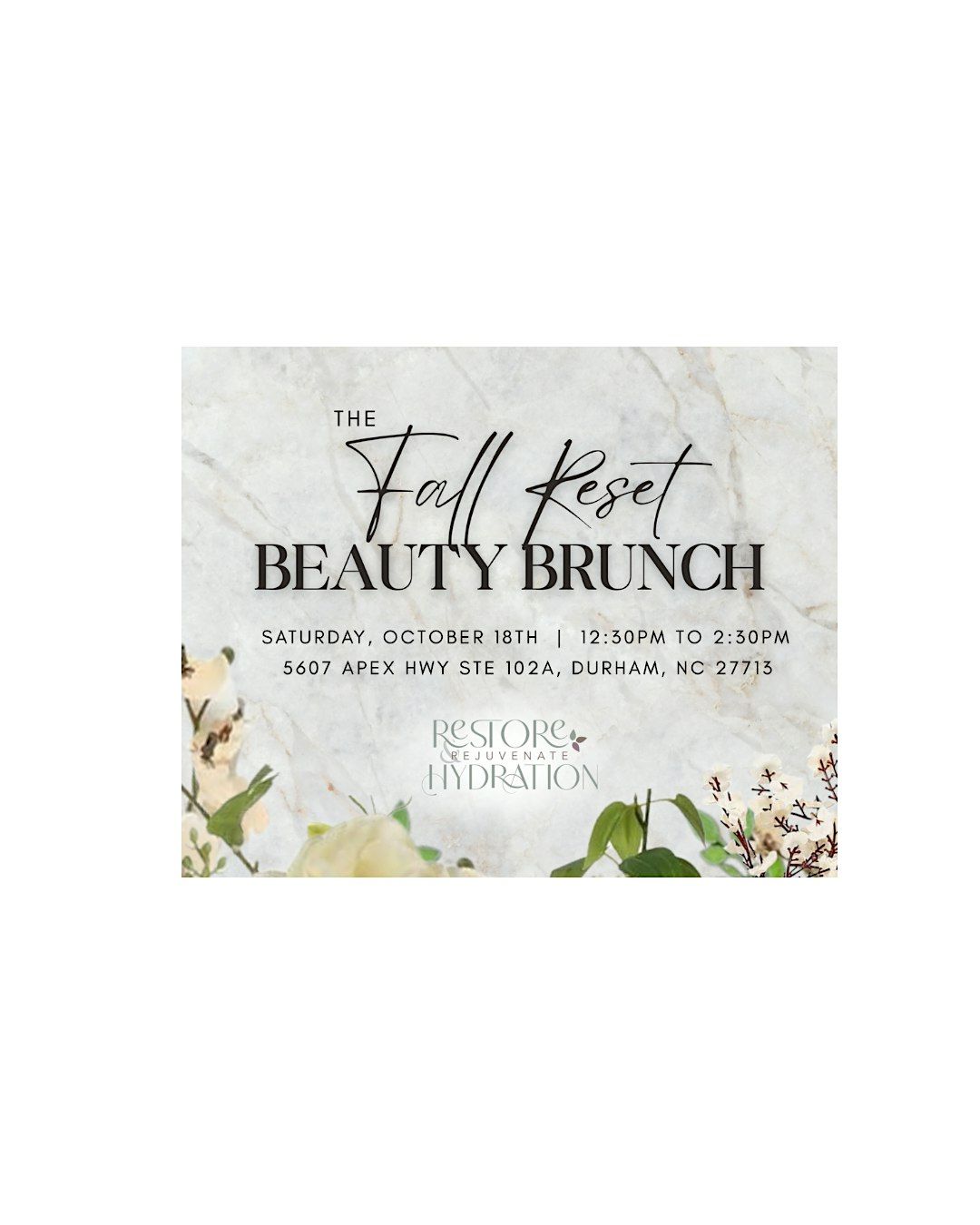 Fall Reset Beauty Brunch, 18 October | Event in Durham | AllEvents