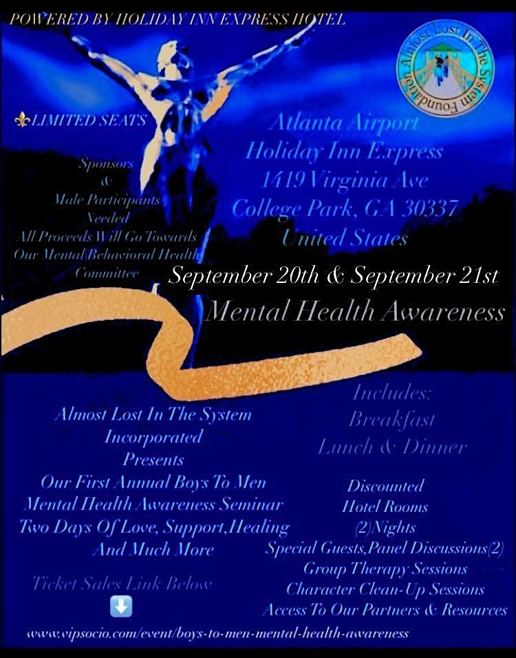 Annual Boys To Men Mental Health Awareness Two Day Seminar, 20 September | Event in College Park | AllEvents