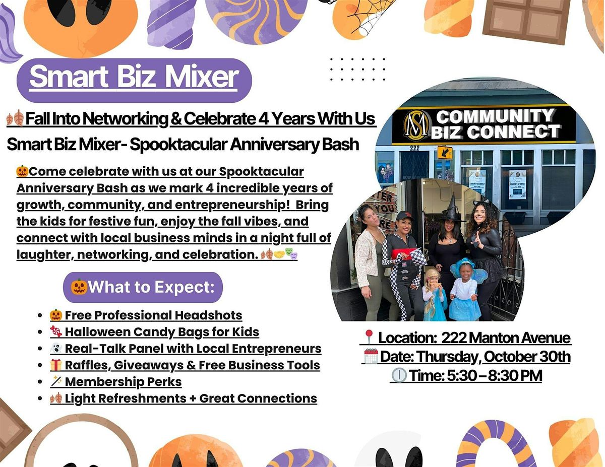 Smart Biz Mixer: Spooktacular Anniversary Bash, 30 October | Event in Providence | AllEvents