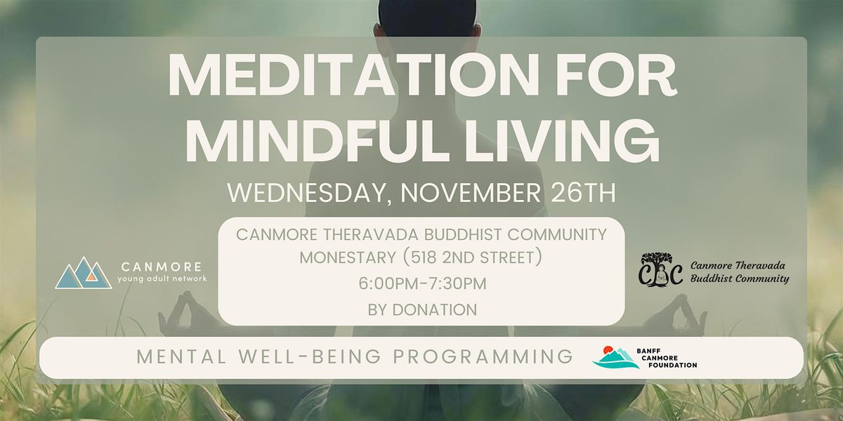 Meditation for Mindful Living with CYAN, 26 November | Event in Canmore | AllEvents