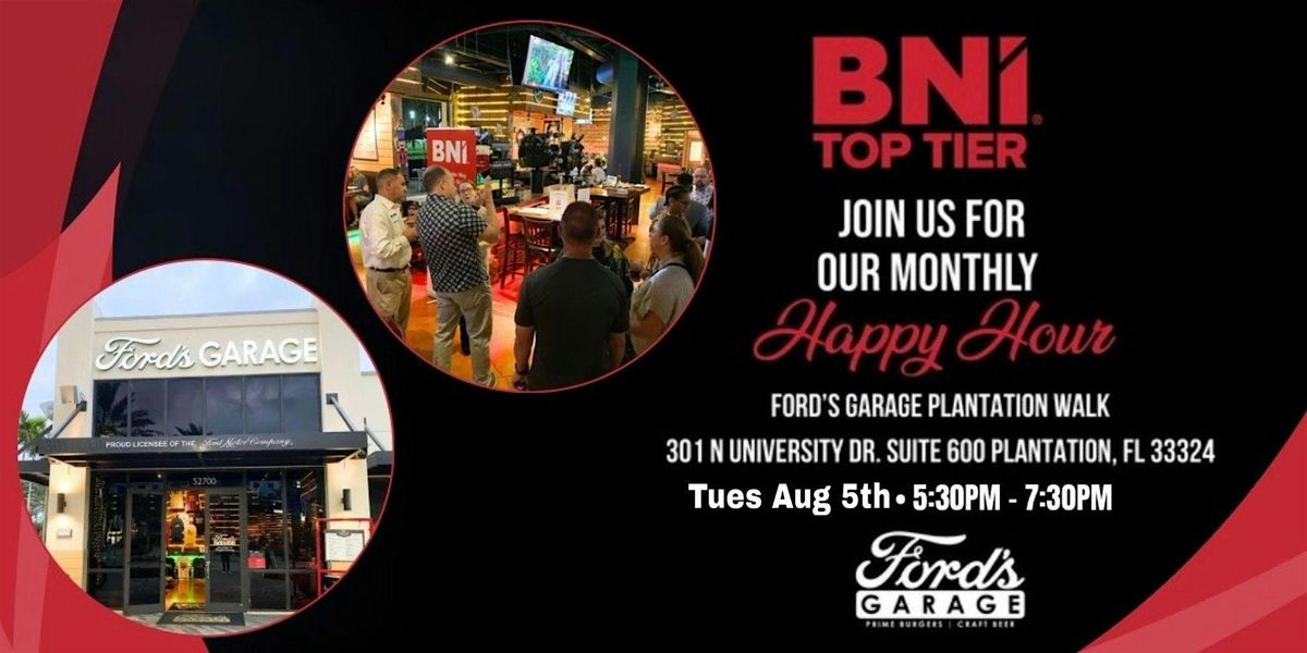 Grow Your Network with BNI Top Tier at Ford's Garage!, 5 August | Event in Plantation | AllEvents