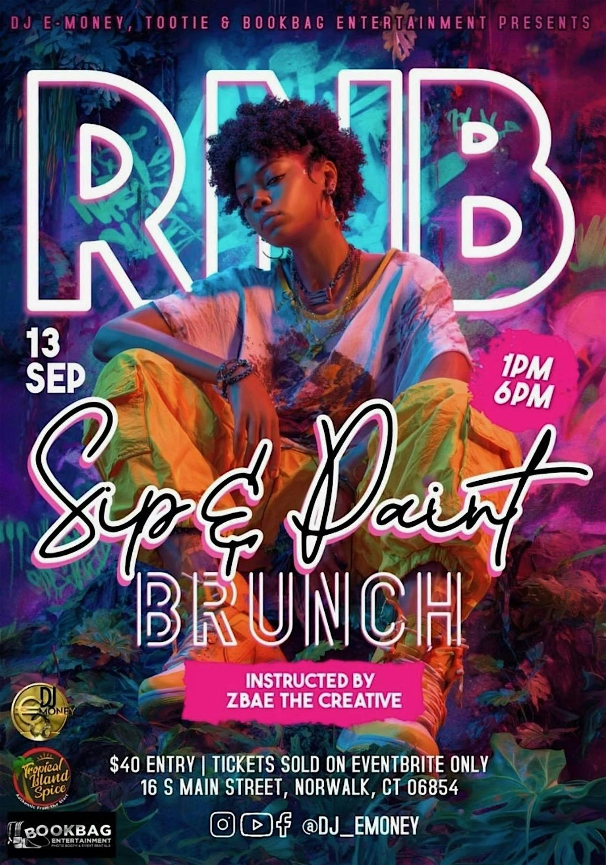 R&B SIP, PAINT & BRUNCH, 13 September | Event in Norwalk | AllEvents