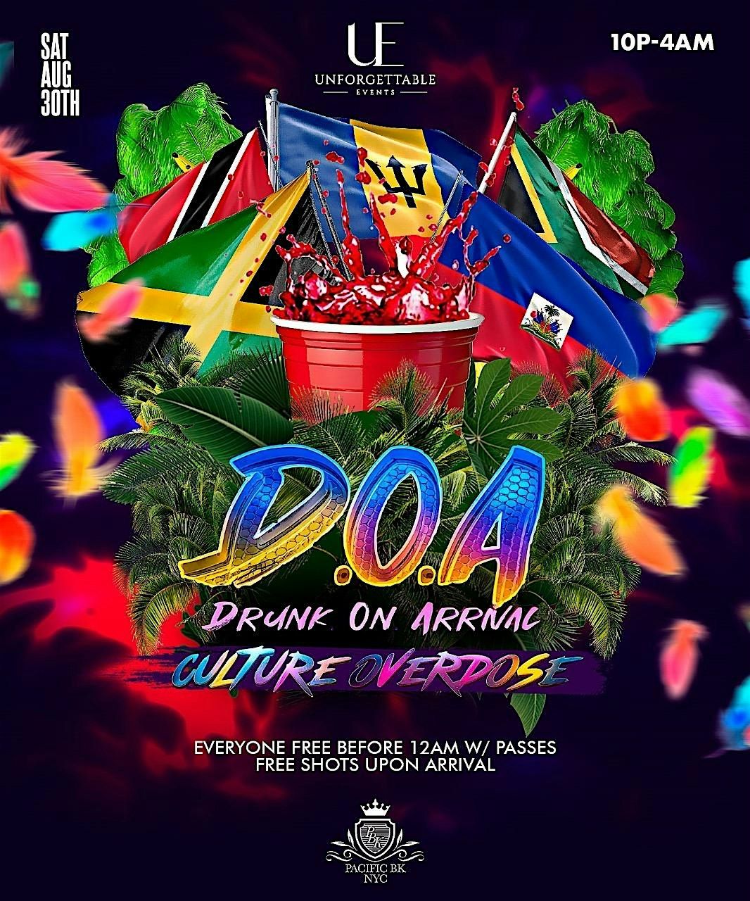 D.O.A: Drunk On Arrival, 30 August | Event in Brooklyn | AllEvents