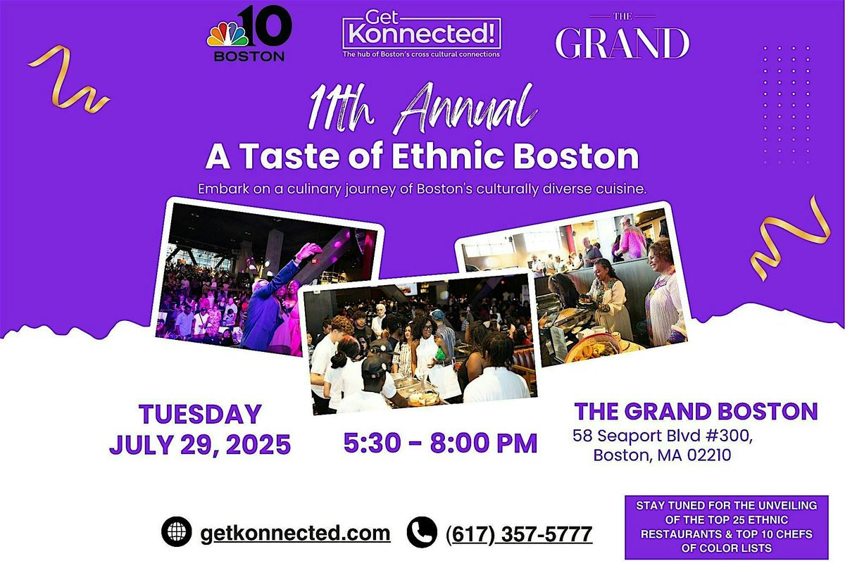 Get Konnected! 11th Annual A Taste of Ethnic Boston, 29 July | Event in Boston | AllEvents