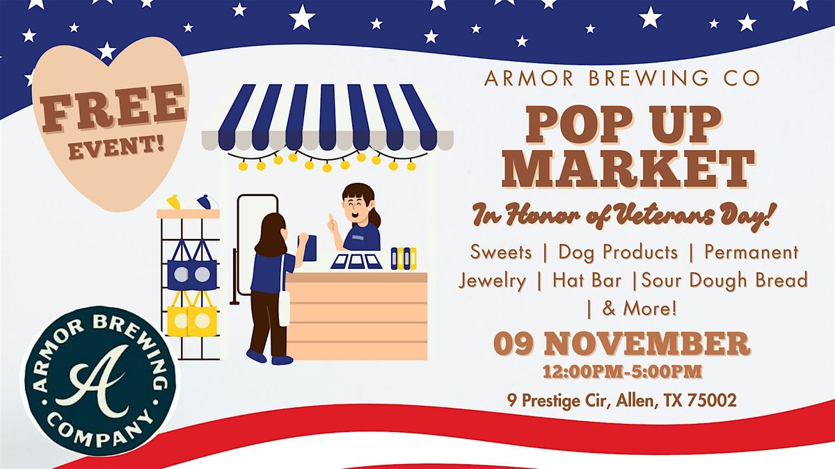 Veterans Day Pop Up Market, 9 November | Event in Allen | AllEvents