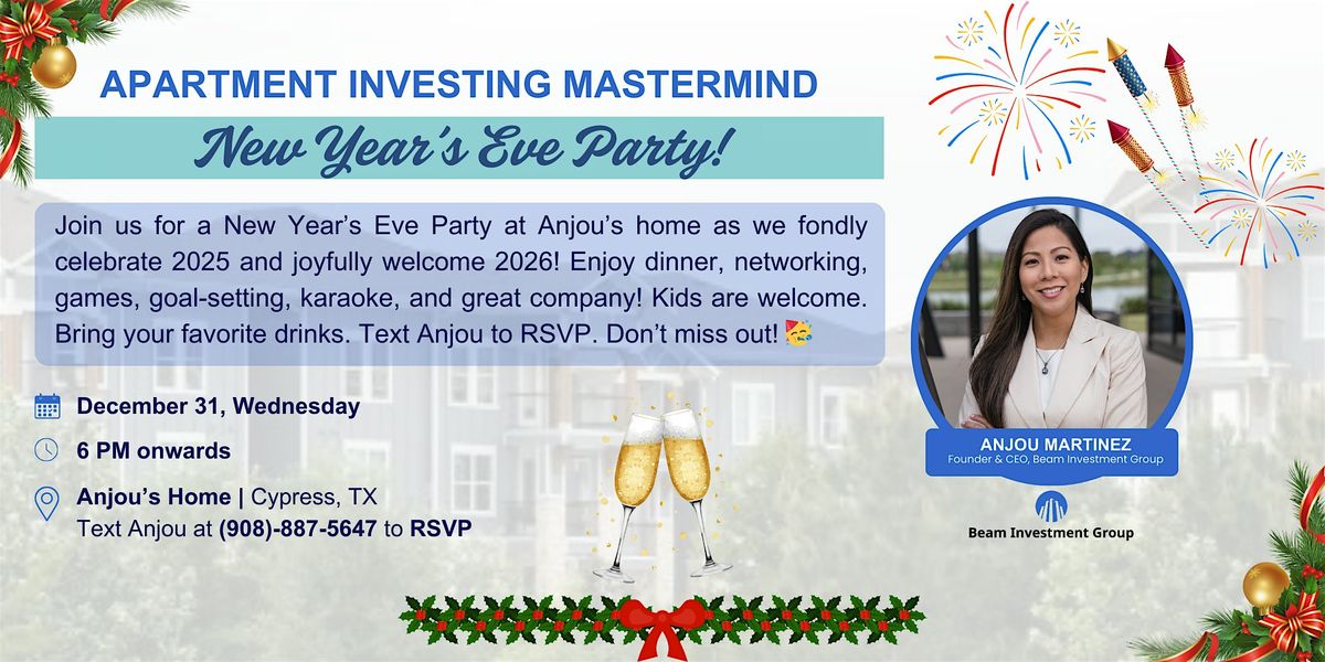 Apartment Investing Mastermind- New Years Eve Party!
