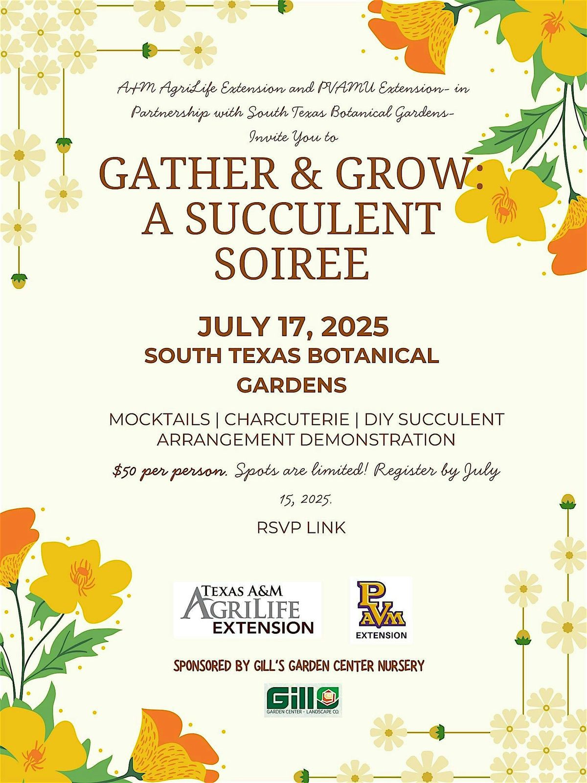 Gather & Grow: A Succulent Soiree, 17 July | Event in Corpus Christi | AllEvents